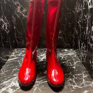 Cole Haan Nike Air Sole Lizzie Red Rain Boots size 7B